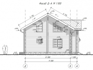 Дом из бруса (200х150) - проект №875