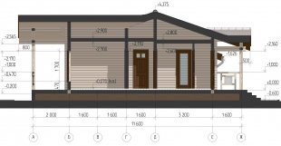 Дом из бруса (200х150) - проект ДД 151-635
