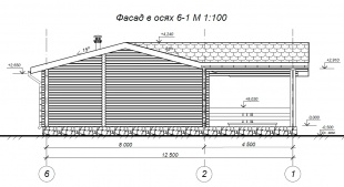 Баня из бруса (200х150) - проект №819